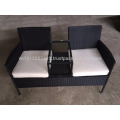 PE Poly Wicker Rattan Outdoor / Meubles de jardin - Double Love Seat